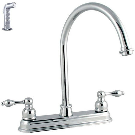 LDR 95032507CP Victorian Lever Double Handle Kitchen Faucet with Sprayer Walmart.com LDR 95032507CP Victorian Lever Double Handle Kitchen Faucet with Sprayer Walmart.com